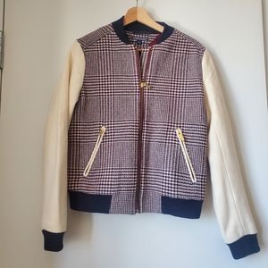 Tommy Hilfiger Wool Bomber Varsity Jacket Sz Sm